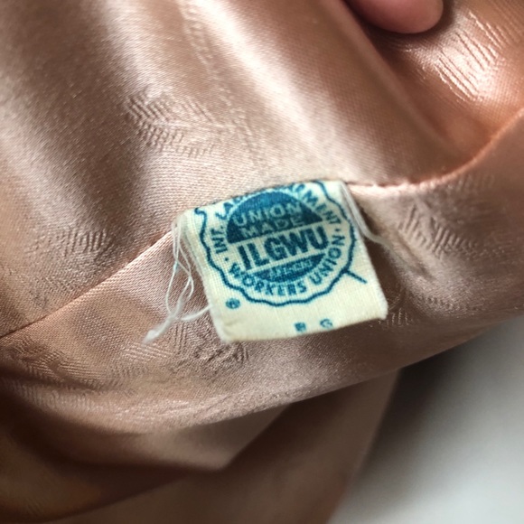 Vintage mink collar union made blonde jacket - Picture 13 of 14